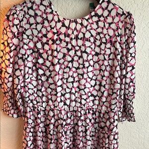 Women's Pink and Black Patterned dress
